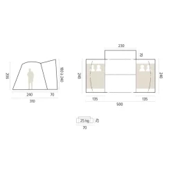 Auvent De Camping-car Gonflable NORTH TWIN -Aventure Soldes auvent camping car gonflable north twin 4