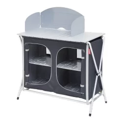 Meuble De Cuisine Pliant Gris/noir