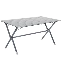 Table Camping à Clayettes Aluminium 140 Cm
