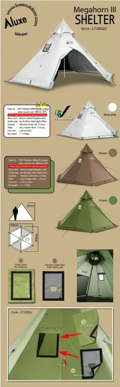 Luxe Outdoor Megahorn III -Aventure Soldes tente luxe outdoor megahorn iii 02 scaled